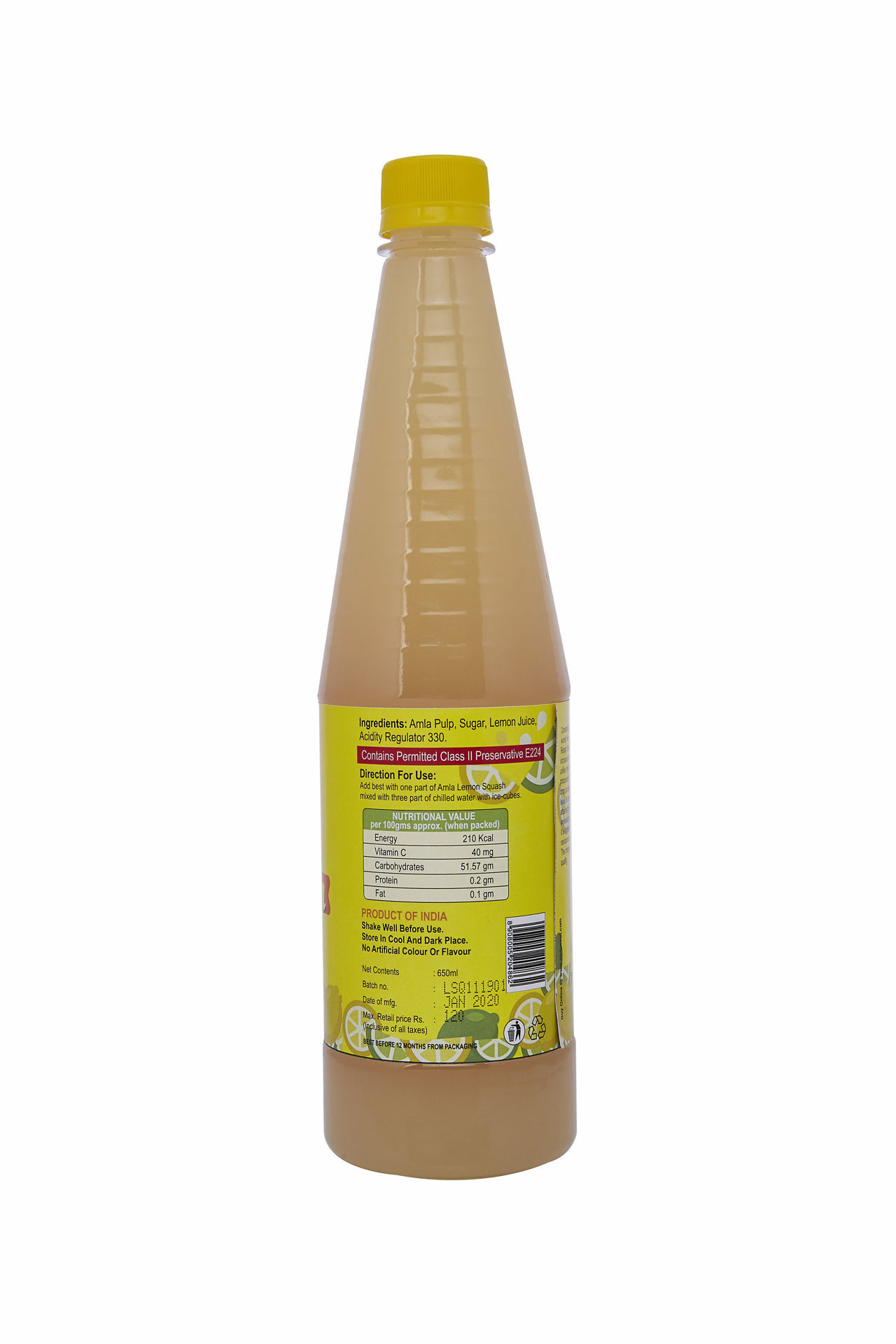 Amla Lemon Squash Buy Jain Amla Lemon Squash Online Jainkart