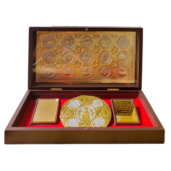 Picture of Siddhichakra And 14 Swapna Wooden Finish Brown Royal Peti/Box