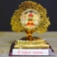 Picture of Golden Charan Paduka With Photo (Size - 4 x 3 inches)
