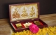 Picture of Beautiful Brown Fiber Royal Box/Peti Of Laxmi, Ganpati, Sarswati With Charan Paduka (Foil)