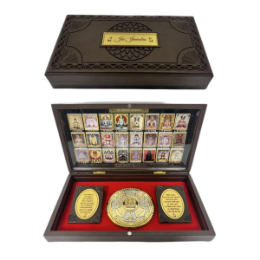 Show details for 24 Tirthankar And Siddhachakra Beautiful Brown Fiber Royal Box/Peti Picture of 24 Tirthankar And Siddhachakra Beautiful Brown Fiber Royal Box/Peti