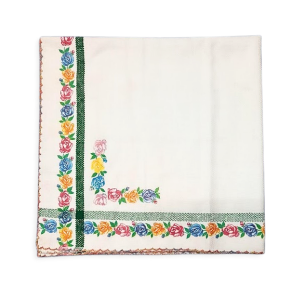 Picture of Printed Designer Baithka / Aasan With Mupatti And Mala Cover - (H 24 X L 24 inches)	