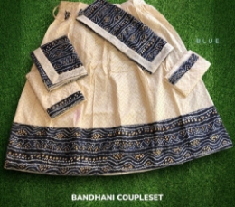 Show details for Bandhani Print Couple Pooja Set Picture of Bandhani Print Couple Pooja Set