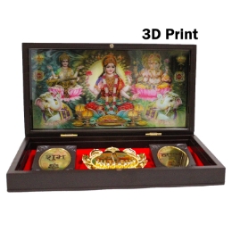Show details for Beautiful Brown Fiber 3D Royal Box/Peti Of Laxmi, Ganpati, Sarswati With Charan Paduka Picture of Beautiful Brown Fiber 3D Royal Box/Peti Of Laxmi, Ganpati, Sarswati With Charan Paduka