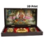Picture of Beautiful Brown Fiber 3D Royal Box/Peti Of Laxmi, Ganpati, Sarswati With Charan Paduka