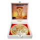 Picture of Parshwanath/Mahavir Bhagwan Photo With Siddhachakra White Deluxe Box/Peti (Size - 3.5 x 3.5 inch) 
