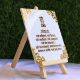 Picture of Resin Art Navkar Mantra Frame With Wooden Stand 
