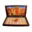 Picture of 24 Tirthankar And Varshitap Parna 3D Fiber Beautiful Brown Royal Box/Peti (Size - 8.5 x 4.5 inches)