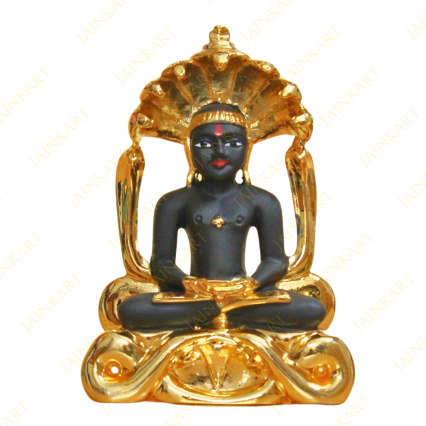 Picture of Gold Plated Parshwanath Bhagwan Idol (Size - 5 inches)