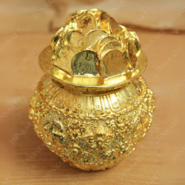 Show details for Gold Plated Dhan Lakshmi Kalash (Size - 5 inches) Picture of Gold Plated Dhan Lakshmi Kalash (Size - 5 inches)