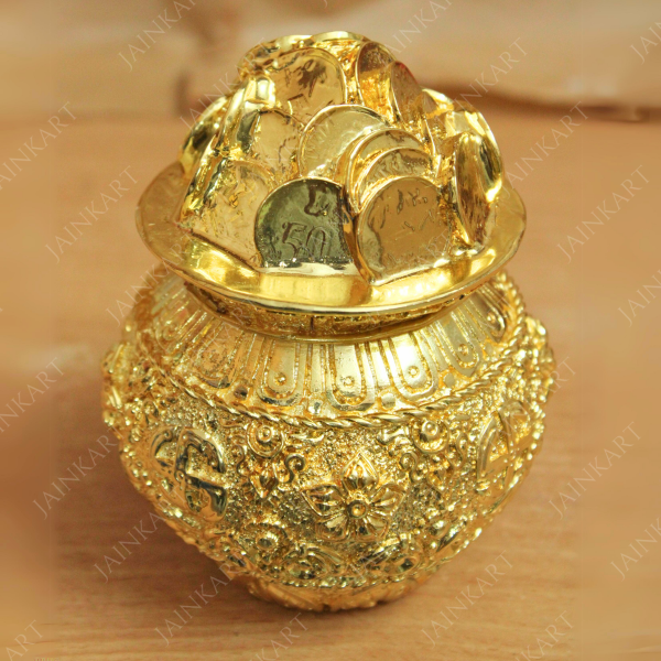 Picture of Gold Plated Dhan Lakshmi Kalash (Size - 5 inches)