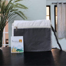 Show details for Maharaj Sahab Radium Vihar Bag (Size - 12 x 12 inches) Picture of Maharaj Sahab Radium Vihar Bag (Size - 12 x 12 inches)