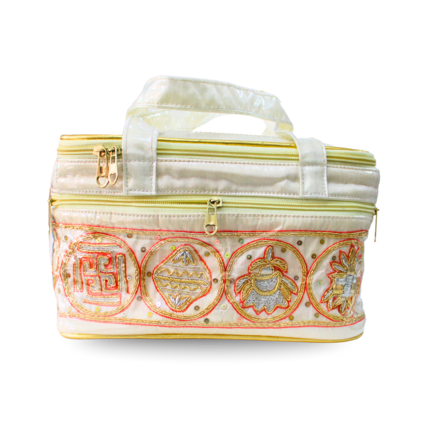 Picture of Zardosi Handwork Ashtmangal Ashtprakari Bag Set