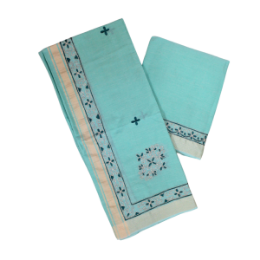 Show details for Silver Thread Work Color Pooja Jod Picture of Silver Thread Work Color Pooja Jod