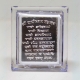 Picture of 999 Silver Navkar Mantra Mini Stand (Size - 3 inches)
