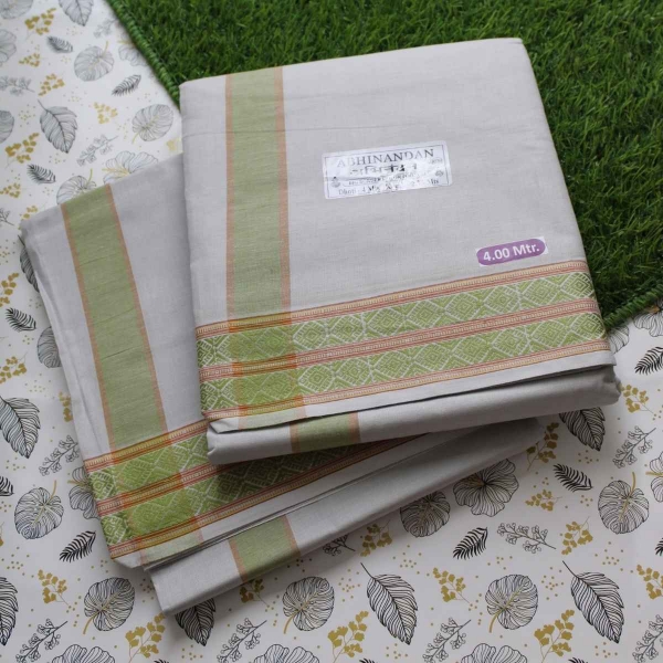 Picture of Sage Green With Patterned Border Samayik Jod