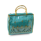 Picture of Aqua Blue Zardosi Handwork Samayik Bag Batwa Set