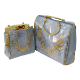 Picture of Slate Blue Zardosi Handwork Samayik Bag Batwa Set