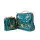 Picture of Teal Zardosi Handwork Samayik Bag Batwa Set