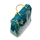 Picture of Teal Zardosi Handwork Samayik Bag Batwa Set