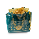 Picture of Teal Zardosi Handwork Samayik Bag Batwa Set