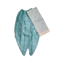 Show details for Stitch Gents Pooja Jod Color Dhoti And Cream Dupatta Picture of Stitch Gents Pooja Jod Color Dhoti And Cream Dupatta