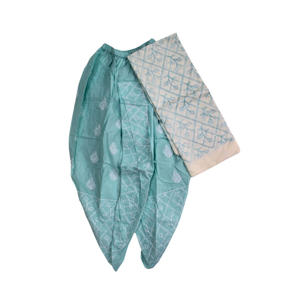 Picture of Stitch Gents Pooja Jod Color Dhoti And Cream Dupatta