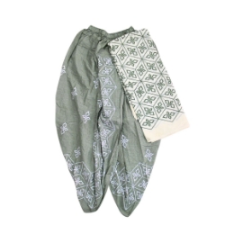 Show details for Embroidery Work Stitch Color Dhoti And Dupatta Picture of Embroidery Work Stitch Color Dhoti And Dupatta