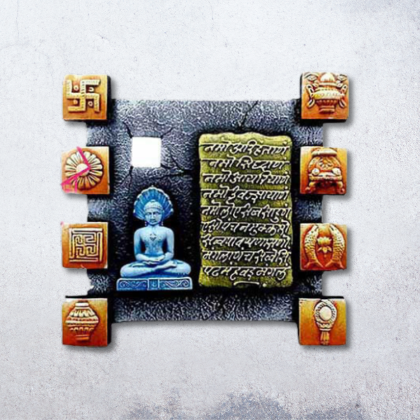 Picture of Auspicious Navkar Mahamantra Mural with Ashtmangal Symbols