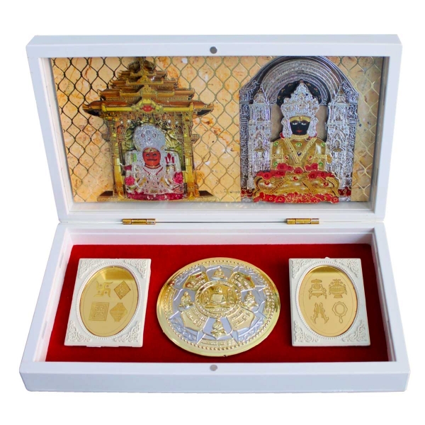 Picture of Nakoda Bhairav And Parshwanath Bhagwan White Royal Box