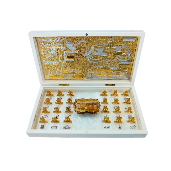 Picture of 4 Tirth And 24 Tirthankara With Sthapnaji White Royal Box