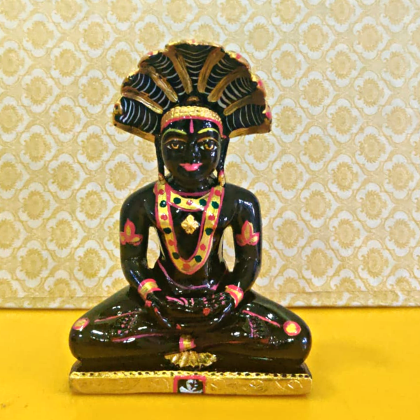 Picture of Black Design Parshwanath Bhagwan Idol (Size - 5 inches)