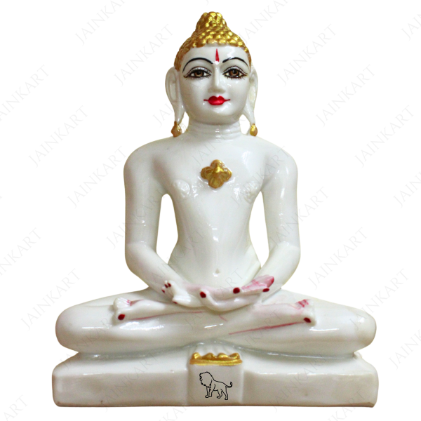 Picture of White Mahaveer Swami Idol (Size - 11 inches)