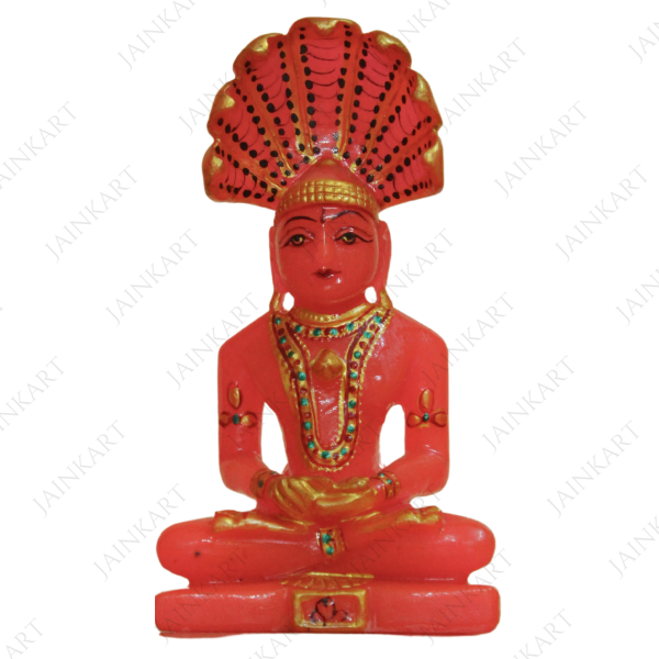 Picture of Red Parshwanath Bhagwan Idol (Size - 7 inches)