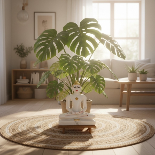 Picture of White Mahaveer Swami Idol (Size - 11 inches)