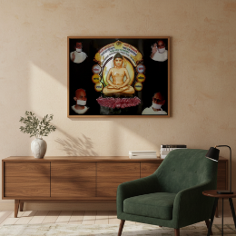 Show details for Mahavir Mural with Navkar Picture of Mahavir Mural with Navkar