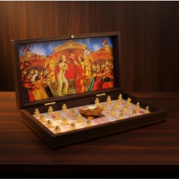 Show details for 24 Tirthankar And Varshitap Parna 3D Fiber Beautiful Brown Royal Box/Peti (Size - 8.5 x 4.5 inches) Picture of 24 Tirthankar And Varshitap Parna 3D Fiber Beautiful Brown Royal Box/Peti (Size - 8.5 x 4.5 inches)