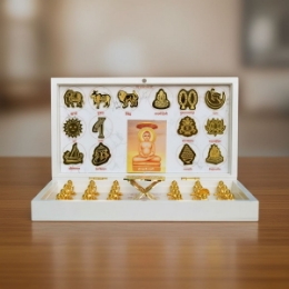 Show details for 14 Swapna  and 24 Tirthankar  Bhagwan White Royal Peti/Box Picture of 14 Swapna  and 24 Tirthankar  Bhagwan White Royal Peti/Box