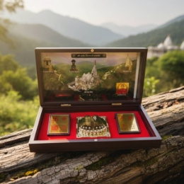 Show details for Sammed Shikharji Mahatirth Wooden Finish Beautiful Brown Fiber Royal Box/Peti (Photo Print) Picture of Sammed Shikharji Mahatirth Wooden Finish Beautiful Brown Fiber Royal Box/Peti (Photo Print)