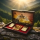 Picture of Girnar Mahatirth Wooden Finish Beautiful Brown Fiber Royal Box/Peti (Photo Print)