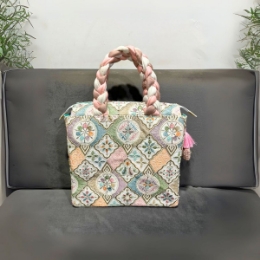 Show details for Multicolor Heavy Work Samayik Bag Picture of Multicolor Heavy Work Samayik Bag