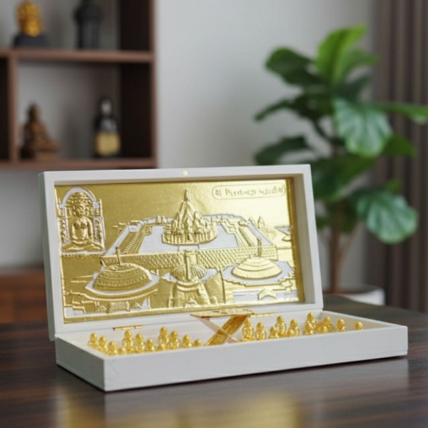 Picture of 24 Tirthankar And Girnarji Mahatirth Beautiful White Fiber Royal Box/Peti