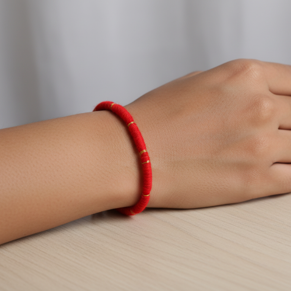 Picture of Raksha Potli With Golden Dhaga