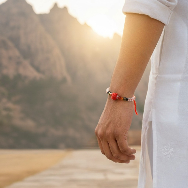 Picture of Crystal Raksha Potli (Color - Red)