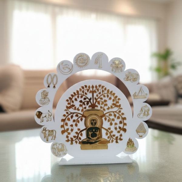 Picture of Acrylic Mahavir Swami And 14 Swapna Stand