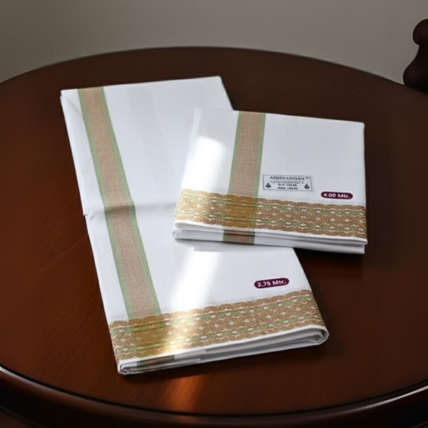 Picture of Green & Brown Border Samayik Jod