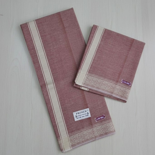 Picture of Plain Color Pooja Jod With Border
