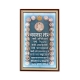 Picture of Wooden Blue Texture Engraved Navkar Mantra Frame (Size - 22 x 14 inches)