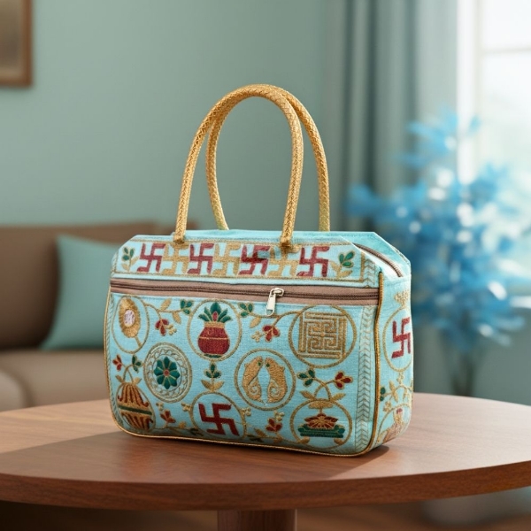 Picture of Ashtmangal Rectangle Samayik Bag