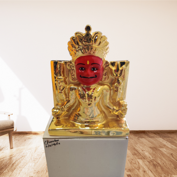Picture of Gold Plated Nakoda ji Bhairav Bhagwan Idol